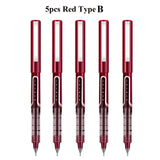 Deli Rollerball Blue Gel Pens, 0.5mm Liquid Ink Rolling Ball Quick Drying Pen for Writing, Journaling, Notes Taking