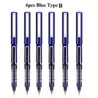 Deli Rollerball Blue Gel Pens, 0.5mm Liquid Ink Rolling Ball Quick Drying Pen for Writing, Journaling, Notes Taking