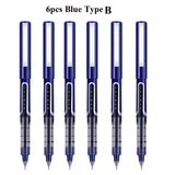 Deli Rollerball Blue Gel Pens, 0.5mm Liquid Ink Rolling Ball Quick Drying Pen for Writing, Journaling, Notes Taking