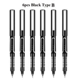 Deli Rollerball Blue Gel Pens, 0.5mm Liquid Ink Rolling Ball Quick Drying Pen for Writing, Journaling, Notes Taking