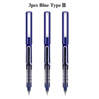 Deli Rollerball Blue Gel Pens, 0.5mm Liquid Ink Rolling Ball Quick Drying Pen for Writing, Journaling, Notes Taking