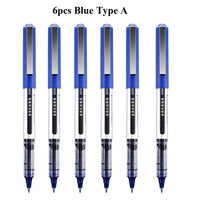 Deli Rollerball Blue Gel Pens, 0.5mm Liquid Ink Rolling Ball Quick Drying Pen for Writing, Journaling, Notes Taking