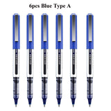 Deli Rollerball Blue Gel Pens, 0.5mm Liquid Ink Rolling Ball Quick Drying Pen for Writing, Journaling, Notes Taking