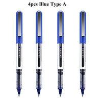 Deli Rollerball Blue Gel Pens, 0.5mm Liquid Ink Rolling Ball Quick Drying Pen for Writing, Journaling, Notes Taking
