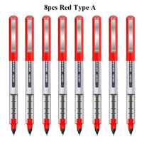 Deli Rollerball Blue Gel Pens, 0.5mm Liquid Ink Rolling Ball Quick Drying Pen for Writing, Journaling, Notes Taking