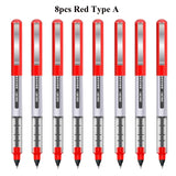 Deli Rollerball Blue Gel Pens, 0.5mm Liquid Ink Rolling Ball Quick Drying Pen for Writing, Journaling, Notes Taking