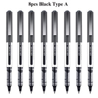 Deli Rollerball Blue Gel Pens, 0.5mm Liquid Ink Rolling Ball Quick Drying Pen for Writing, Journaling, Notes Taking