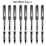 Deli Rollerball Blue Gel Pens, 0.5mm Liquid Ink Rolling Ball Quick Drying Pen for Writing, Journaling, Notes Taking