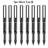 Deli Rollerball Blue Gel Pens, 0.5mm Liquid Ink Rolling Ball Quick Drying Pen for Writing, Journaling, Notes Taking