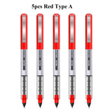 Deli Rollerball Blue Gel Pens, 0.5mm Liquid Ink Rolling Ball Quick Drying Pen for Writing, Journaling, Notes Taking
