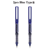 Deli Rollerball Blue Gel Pens, 0.5mm Liquid Ink Rolling Ball Quick Drying Pen for Writing, Journaling, Notes Taking