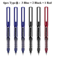 Deli Rollerball Blue Gel Pens, 0.5mm Liquid Ink Rolling Ball Quick Drying Pen for Writing, Journaling, Notes Taking