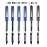 Deli Rollerball Pens, 0.5mm Liquid Ink Gel Pens,Quick Drying & Long Lasting Fine Point Pen for Writing, Journaling, Notes