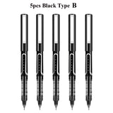 Deli Rollerball Pens, 0.5mm Quick-drying Liquid Ink Stick Ballpoint Blue Gel Pens for Adult & Kids Writing Note Taking