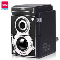 Deli Rotary Pencil Sharpener Jumbo Pencil Cutter Knife Gift  Retro Camera Styling Smooth Sharpening Tools School Supplies