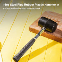 Deli Rubber Hammer Heavy Duty Mallet Professional Floor Ceramic Tile Installation Hammer Hand Tools for Domestic Installations