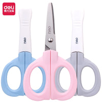 Deli School Scissors Soft-touch Cartoon Safe Scissor 135mm Hand Craft Paper Scissors For Kids & Student Stationery 6070