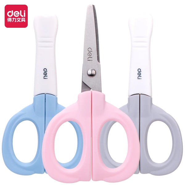 Deli School Scissors Soft-touch Cartoon Safe Scissor 135mm Hand Craft –  AOOKMIYA