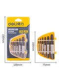 Deli Six-Piece Screw Extractor Damaged Screw Extractor Drill Bit Extractor Bolt Extractor Bolt Stud Remover Tool