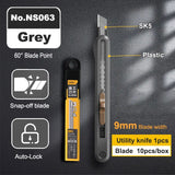 Deli Stationery Knife Cutter Utility Knife Wide 18mm 9mm Replacement Blades for Home School Work  Art Supplies Cuting Knife