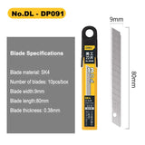 Deli Stationery Knife Cutter Utility Knife Wide 18mm 9mm Replacement Blades for Home School Work  Art Supplies Cuting Knife
