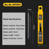 Deli Stationery Knife Cutter Utility Knife Wide 18mm 9mm Replacement Blades for Home School Work  Art Supplies Cuting Knife