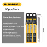 Deli Stationery Knife Cutter Utility Knife Wide 18mm 9mm Replacement Blades for Home School Work  Art Supplies Cuting Knife