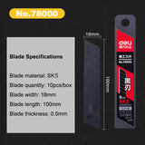 Deli Stationery Knife Cutter Utility Knife Wide 18mm 9mm Replacement Blades for Home School Work  Art Supplies Cuting Knife