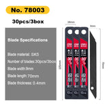 Deli Stationery Knife Cutter Utility Knife Wide 18mm 9mm Replacement Blades for Home School Work  Art Supplies Cuting Knife