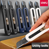 Deli Stationery Knife Cutter Utility Knife Wide 18mm 9mm Replacement Blades for Home School Work  Art Supplies Cuting Knife