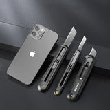 Deli Stationery Knife Cutter Utility Knife Wide 18mm 9mm Replacement Blades for Home School Work  Art Supplies Cuting Knife