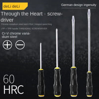 Deli Threading Screwdriver Tapping Screwdriver Cross Word Industrial Grade Multifunctional Screwdriver with Magnetic