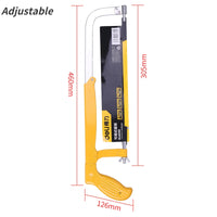 Deli Tool 1 Pcs Multifunctional Mini Hacksaw 65Mn Steel Saw Blade Rubberized Handle Saws Woodworking Portable Tools Accessories