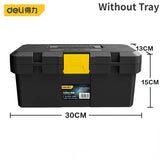 Deli Tool Box Double Layer Large Capacity Household Storage Boxes Multifunctional Electrician Portable Tool Case Organizer