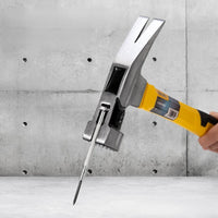 Deli Tools 1 Pcs 16oz Fiber Handle Claw Hammer High Carbon Steel Square Head with Magnetic Card Slot Woodworking Hand Tool