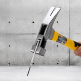Deli Tools 1 Pcs 16oz Fiber Handle Claw Hammer High Carbon Steel Square Head with Magnetic Card Slot Woodworking Hand Tool