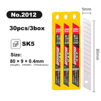 Deli Utility Knife Blades 18mm Width SK5 Alloy Steel Blades for Home School Handcraft Paper Box Cutting Tool 19mm Sharp Edge