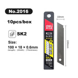 Deli Utility Knife Blades 18mm Width SK5 Alloy Steel Blades for Home School Handcraft Paper Box Cutting Tool 19mm Sharp Edge