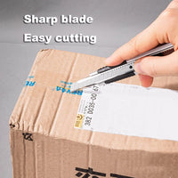 Deli Utility Knife Blades 18mm Width SK5 Alloy Steel Blades for Home School Handcraft Paper Box Cutting Tool 19mm Sharp Edge