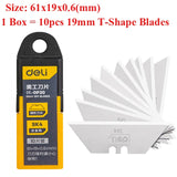 Deli Utility Knife,Retractable Box Cutter for Cartons, Cardboard and Boxes,9/18mm Wider Razor Sharp Blade,Carbon Steel Lockable