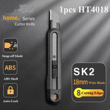 Deli Utility Knife,Retractable Box Cutter for Cartons, Cardboard and Boxes,9/18mm Wider Razor Sharp Blade,Carbon Steel Lockable