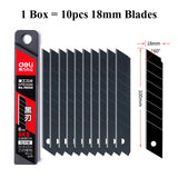 Deli Utility Knife,Retractable Box Cutter for Cartons, Cardboard and Boxes,9/18mm Wider Razor Sharp Blade,Carbon Steel Lockable