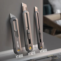 Deli Utility Knife,Retractable Box Cutter for Cartons, Cardboard and Boxes,9/18mm Wider Razor Sharp Blade,Carbon Steel Lockable