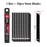Deli Utility Knife,Retractable Box Cutter for Cartons, Cardboard and Boxes,9/18mm Wider Razor Sharp Blade,Carbon Steel Lockable