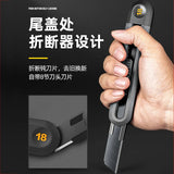 Deli Utility Knife,Retractable Box Cutter for Cartons, Cardboard and Boxes,9/18mm Wider Razor Sharp Blade,Carbon Steel Lockable