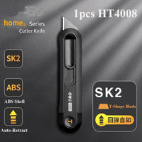 Deli Utility Knife,Retractable Box Cutter for Cartons, Cardboard and Boxes,9/18mm Wider Razor Sharp Blade,Carbon Steel Lockable