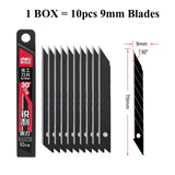 Deli Utility Knife,Retractable Box Cutter for Cartons, Cardboard and Boxes,9/18mm Wider Razor Sharp Blade,Carbon Steel Lockable