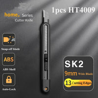 Deli Utility Knife,Retractable Box Cutter for Cartons, Cardboard and Boxes,9/18mm Wider Razor Sharp Blade,Carbon Steel Lockable
