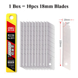 Deli Utility Knife,Retractable Box Cutter for Cartons, Cardboard and Boxes,9/18mm Wider Razor Sharp Blade,Carbon Steel Lockable