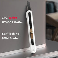 Deli Utility Knife Retractable Tools Kit Pocket Portable Unboxing Knives couteau нож канцелярия Paper Cut Handicraft Carving